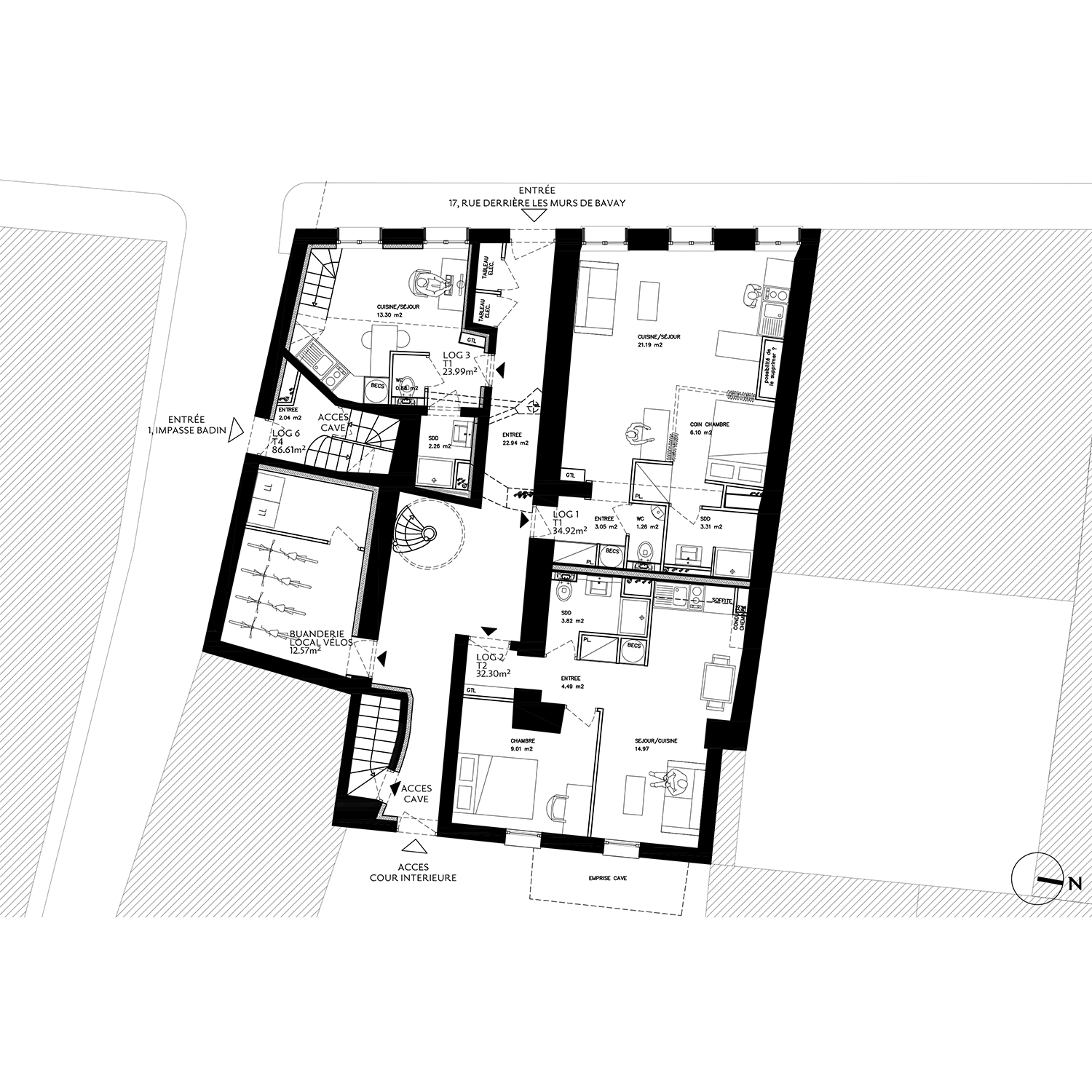 2_Avramova architecte_Valenciennes_Ralisation d'un co-living_Plan